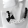 Beads "Bow", ball No. 12 - 18, black and white color, l = 41 cm