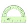 Drawing set 4 objects (ruler 15 cm, square 30 °/ 60 °, 10 cm; square 45 °/ 45 °, 8 cm; transporter 180 °, 9 cm), transparent green