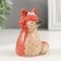 Souvenir Ceramics "Red Fox" 6.3x6.7x8.4 cm
