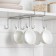 Holder for mugs suspended 6 items, 16 × 27 × 10 cm, color chrome mirror