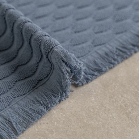 Terry towel Pasionaria "Wave", 450 g, size 30x50 cm, color gray-blue-2