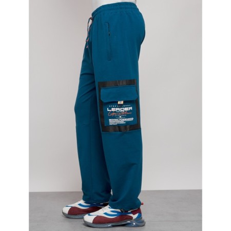 Sports male trousers, size 48, blue color-17