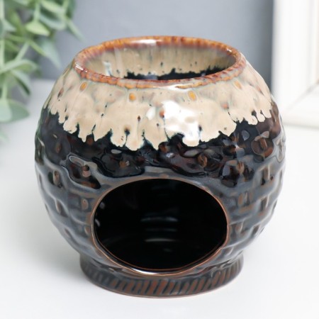 Aroma lamp ceramics "wicker patterns" mix 9.5x9.5x10 cm-4