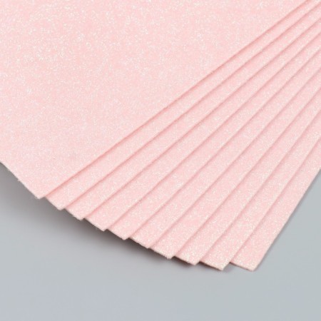 Glitter felt 20x30 cm 2 mm, light-peach-1