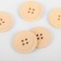 A set of buttons, 4 punctures, d = 23 mm, 5 pcs, beige matte