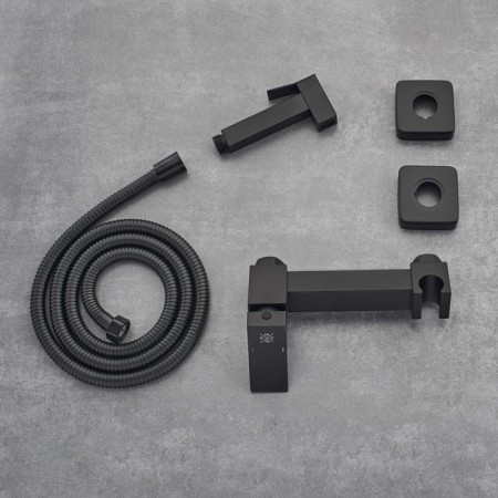 Biddor "RMS" SUS129BL-6-2, with a hygienic shower, stainless steel, black-1