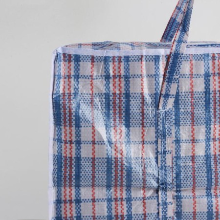 Lightning bag on a zipper, 72 l, blue/white color-3