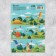Paper stickers "dinosaurics", with coloring on the back, 11 × 15.5 cm