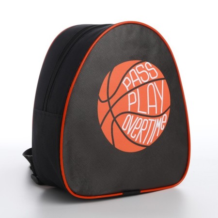 Baby backpack for the boy "Basketball", 23x20.5 cm, lightning department, black color-1