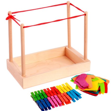 Game set "Washing" Foundation, 24 clothespins, 4 clothing items, 22 × 13 × 40 cm-2