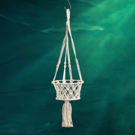 Suspended pot - Macrame "Lina" 15x15x20cm