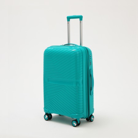 Middle suitcase 24 ", lightning department, code castle, 4 wheels, turquoise color