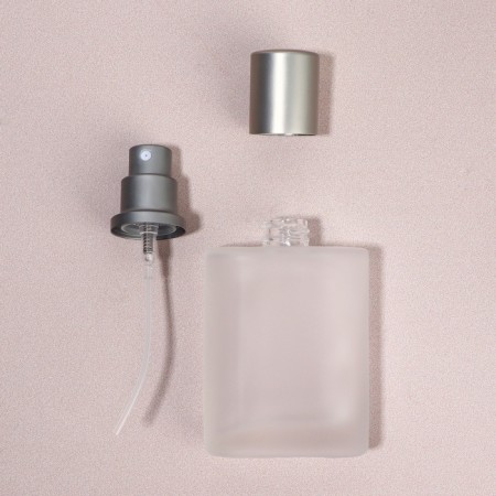 Glass bottle for perfume, with a spray, 30 ml, silver color-6