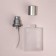 Glass bottle for perfume, with a spray, 30 ml, silver color