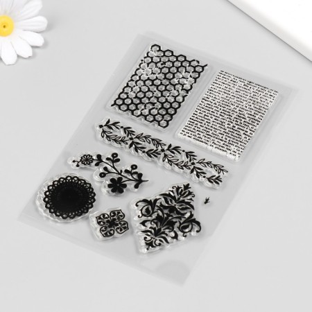 Stamp for creativity Silicon "Lace Patterns" 16x11 cm-1