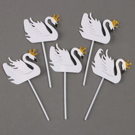 Set for decorating the White Swan cake, 5 pcs.