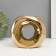 Ceramics candlestick for 1 candle "Ring" d = 6 cm gold 16x8x14 cm