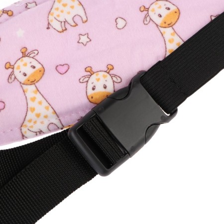 The bandage-fixer is a children's front, to support the head in the car seat, giraffes, pink-4