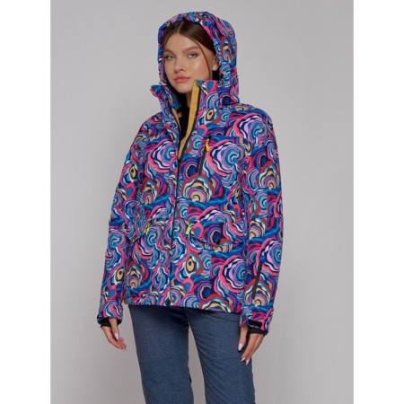 Ski jacket female winter, size 42, blue color-2