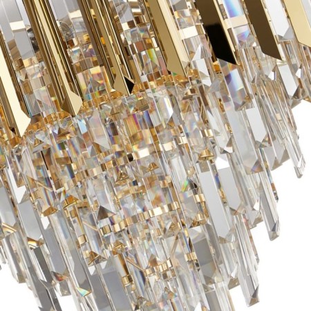 Crystal Crystal chandelier amman 8xe14 40w, size 52x52x59-108 cm, color gold-2