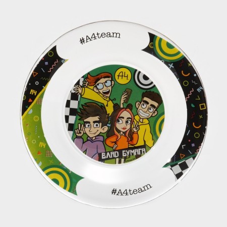 Glass plate "Vlad A4. Vlad and Company ", d = 19.5 cm