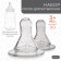 Set of silicone nipple, 2pcs, Cl, Ø35mm, +3 months, average stream