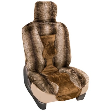 Covers of the seat fur artificial 2 items. SkyWay Arctic brown, s03001037