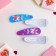 Invisibility for hair "Funny gloss" (set 4 pcs) unicorns on the rainbow, 5 cm, blue purple 4555