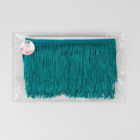 Decorative braid “fringe”, 10 cm, 5 ± 0.5 m, emerald color-2