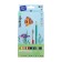 Pencils of watercolor 12 colors "fish", trihedral, with a brush