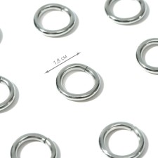 Rings for bags, d = 12 mm, thickness - 3 mm, 10 pcs, silver color