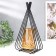 Summary metal, glass per 1 candle "Pyramid" D-7.5 cm, gold, black 9x16.5x31 cm
