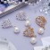 Clips "Grace" hearts with bead, color mix