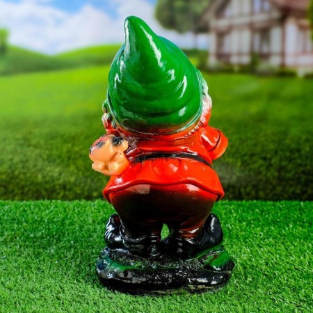 Garden figure "Dwarf with God's cow" 27x16cm-2