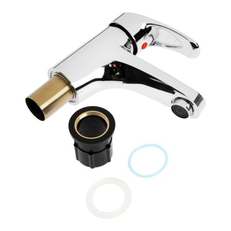 Zein Z3658 sink mixer, single-leaf, pouring height 9 cm, ABS plastic, chrome-4