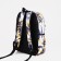 School backpack of textiles on lightning, 3 pockets, yellow/gray color