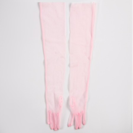 Carnival accessory- transparent gloves, pink color-3
