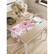Path on the Fllamo table in flowers, oxford, size 40x145 cm
