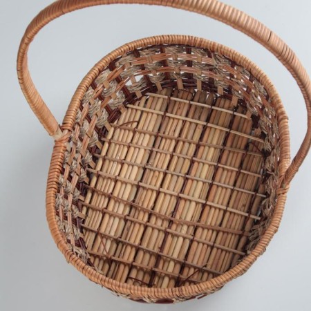 Wicker basket, 25 × 32 × 8/34 cm, rattan, ray-4