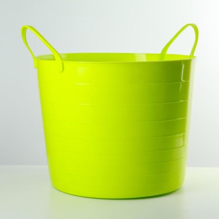The underwear basket is soft, 27 l, 37.5 × 37.5 × 30 cm, the color is bright green-6