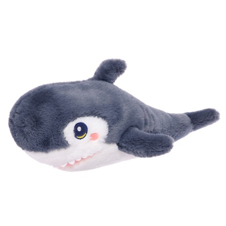 Soft toy "Shark", dark gray color, 45 cm-3