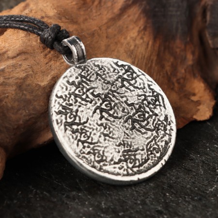 Amulet "Dragon" with a jadet stone, 35x42 mm, metal-3