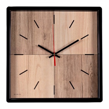 Watching clock, interior "two wood", silent, 30 x 30 cm-2