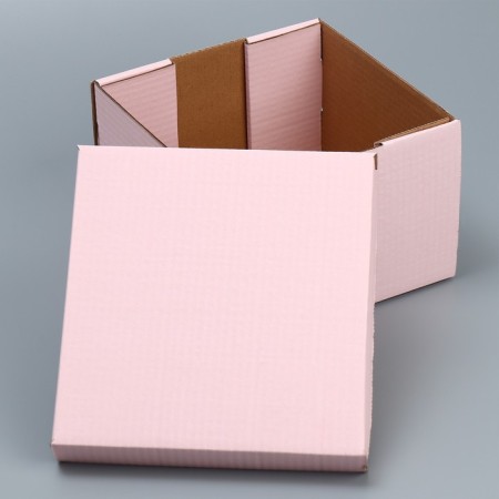 Gift folding box, packaging, "pink", 22x22x15 cm-1