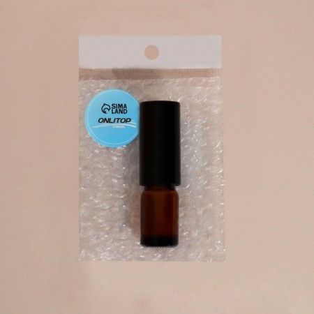 Vocal bottle for perfume, with a spray, 5 ml, brown/black color-5