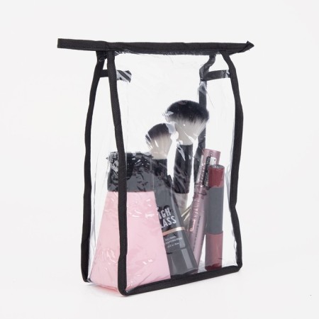 Cosmetic bag with lightning, black/transparent color-4