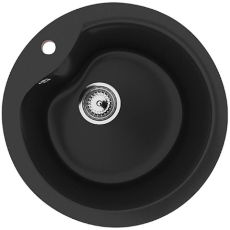 Kitchen wash Ulgran u102-344, d = 480 mm, ultra-black color