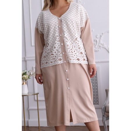 Women's dress, size 54, pink color-2