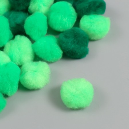 Decor for creativity "Pomponchiki. Green Forest" d = 2.5 cm set 30 pcs-1