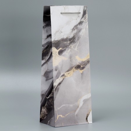 Gift package for a bottle, packaging, "marble", 36 x 13 x 10 cm-2